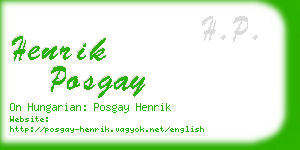 henrik posgay business card